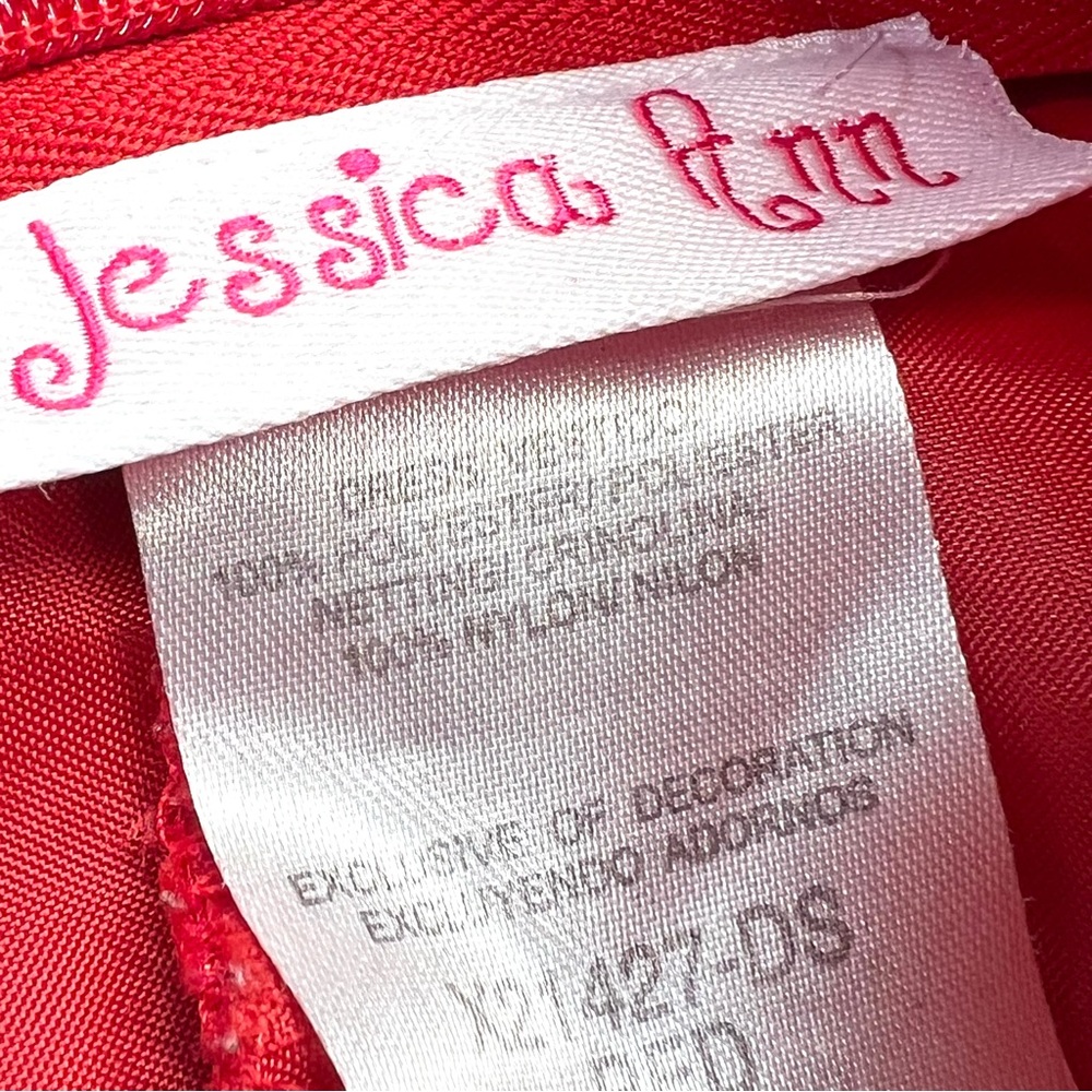 Jessica Ann Adorable Party/Holiday Dress-EUC Red/Blk Polka Dot w/Sparkles - Picture 10 of 11